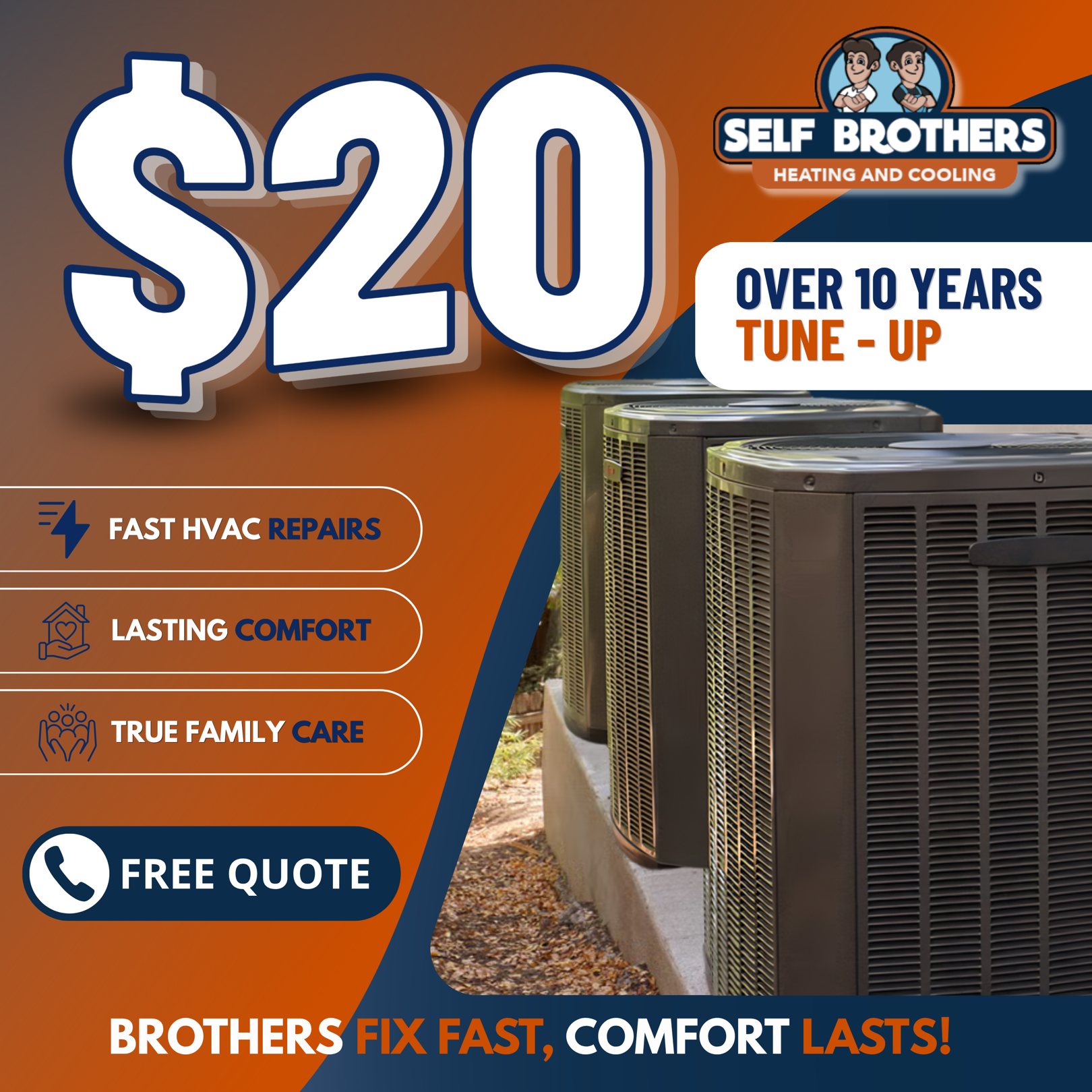self brothers hvac promotion